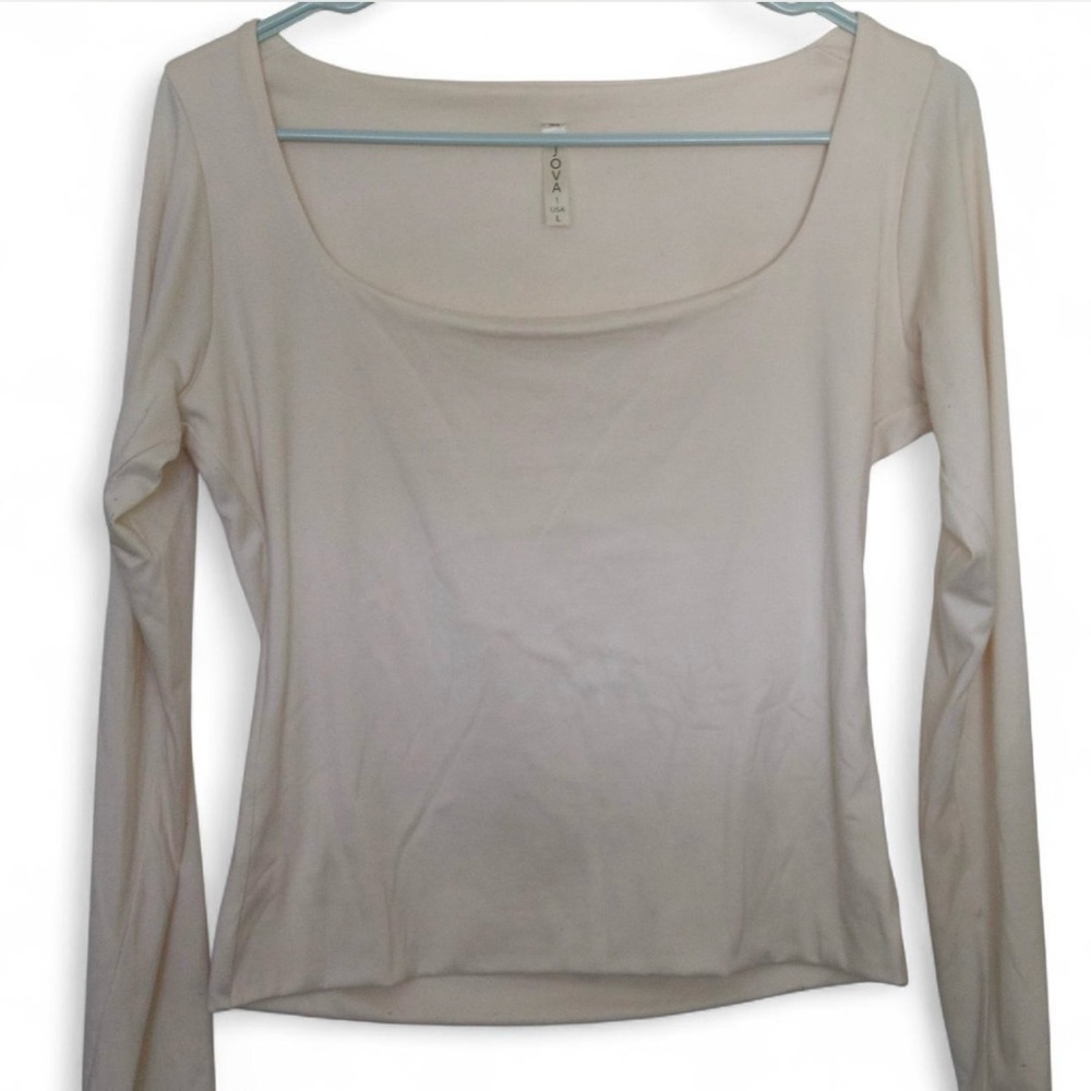 Women's Cream Long Sleeve Top